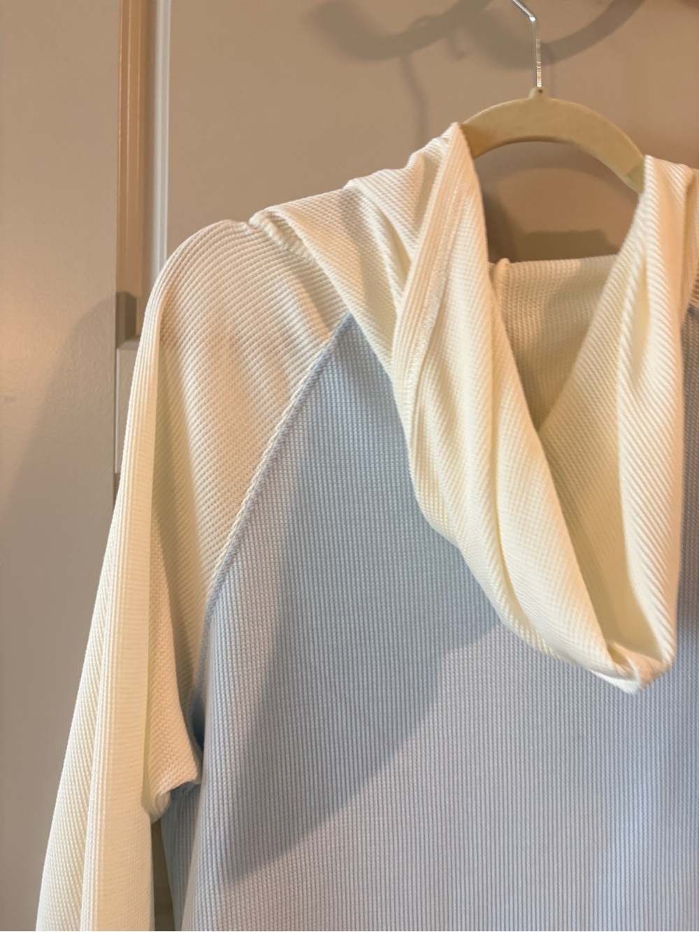 Pink Republic Hamptons Surf Club Waffle Knit Hoodie Prep Coastal Top Size L - Picture 7 of 10